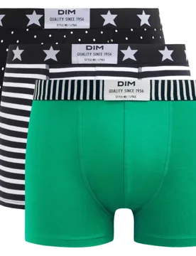 Pack de tres bóxers algodón elástico estampado vibes - Dim - FashionsVida