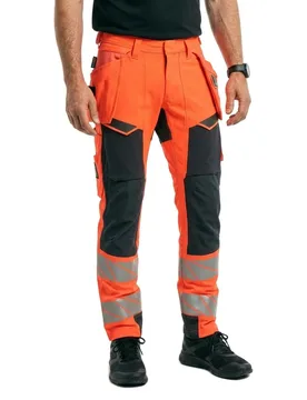 Pantalon De Travail Accelerate Safe 19031 Hanging Pockets Big Hi-Vis Red / Dark Navy 56 - MASCOT - FashionsVida