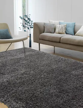 Richie Soft Touch Shaggy Rug Grey - Asiatic - FashionsVida