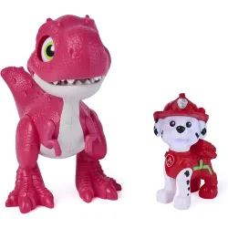 Figura Dino Rugiente con figura Marshall Patrulla Canina