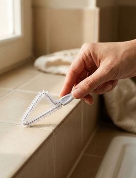 Spazzola per la pulizia delle fessure - bianco