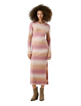 Vestito A Maniche Lunghe Colombe Slate Rose Pink M - Pepe jeans - FashionsVida