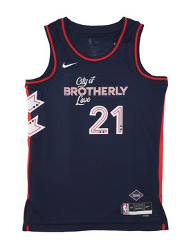 Canotta Basket Uomo Nba City Edition 2023/24 Dri-fit Swingman Jersey No 21 Joel Embiid Phi76e College Navy