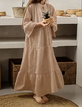 Vestido informal y suelto de estilo vacacional de longitud media para niñas preadolescentes - Shein - FashionsVida