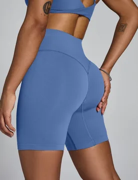 Shorts sin costuras Tempo Hybrid de tiro medio para mujer de MP - pizarra - XL - MyProtein - FashionsVida