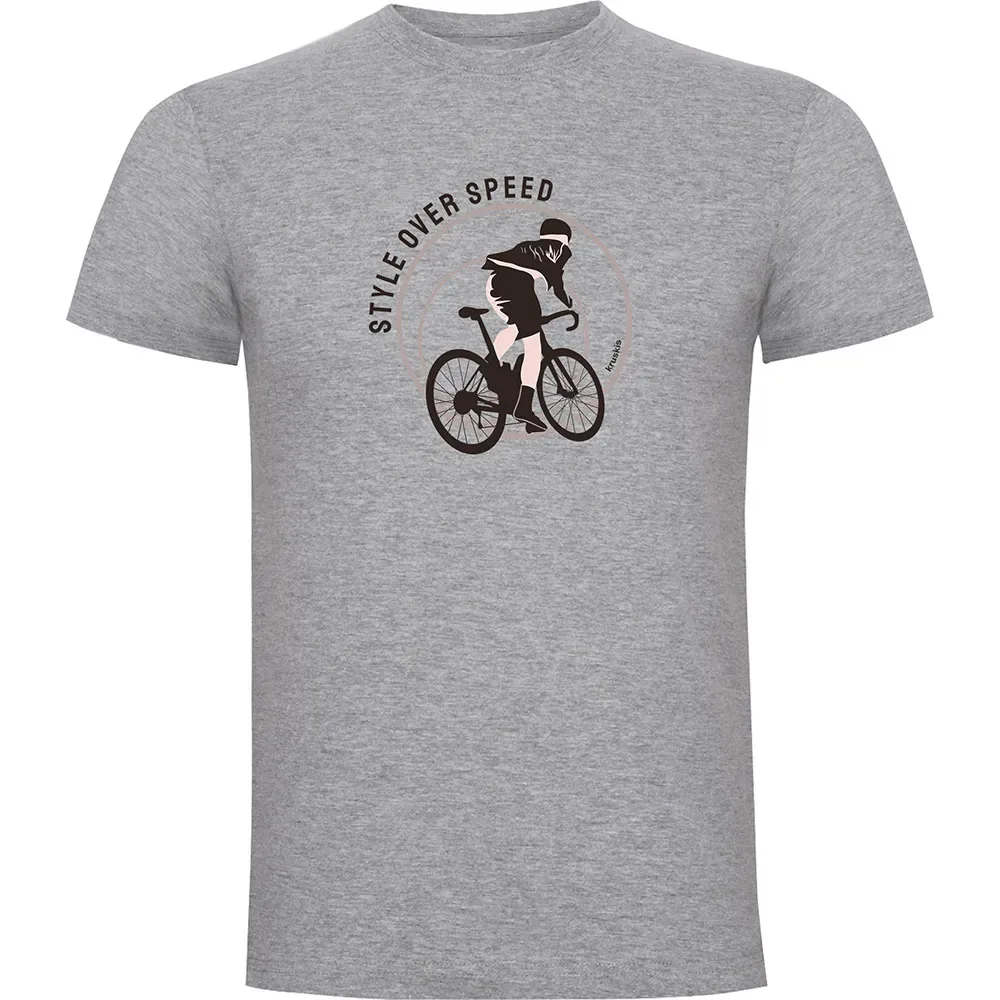 Maglietta A Maniche Corte Style Over Speed Heather Grey - Kruskis - FashionsVida