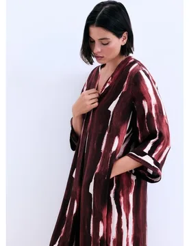 Vestido de manga corta estampado de mujer - Couchel - FashionsVida