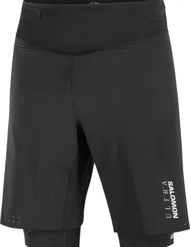 Short respirant avec cuissard intégré - S/Lab Ultra 2In1 Shorts M Deep Black - Taille S - Noir - Salomon - FashionsVida
