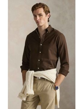 Para hombre. 710804257067 Camisa oxford teñida en prenda Slim Fit (XS), Casual, Algodón, Clásico, Manga larga