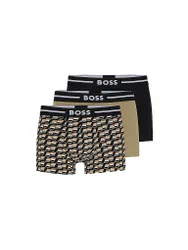 Calzoncillos paquete de 3 negro oliva estampado negro S