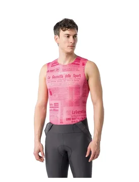 Maglietta Intima Tecnica Senza Maniche Gazzetta Dello Sport Pink Giro - Castelli - FashionsVida
