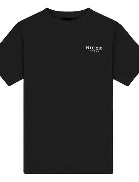 Mens Flavur T-Shirt Cotton Short Sleeve Casual Everyday Tee Top - Black - Size X-Large - Nicce - FashionsVida