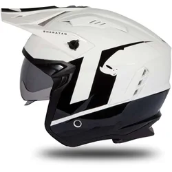 Casco Moto Jet SHERATAN Bianco Nero taglia XS