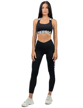 Leggings Taille Haute Side Stripe Iconic Black XS - Nebbia - FashionsVida