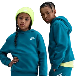 Club Kid's Hoodies - Green - Size S - Cotton Fleece - Green - Size: Small
