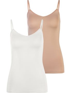 LASCANA Top beige / blanco