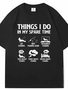 Things I Do In My Spare Time Fishin Boys Men Bass Fishman Oversized T-Shirt Men's Clothing Summer Top Harajuku Fashion Tshirt - Aliexpress - FashionsVida