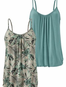 LASCANA Top beige / verde