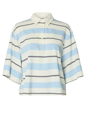 Polo SLFRELAXED MELLIE crema L - Selected Femme - FashionsVida