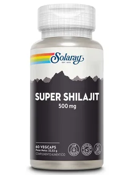 Capsules Super Shilajit 500mg 60 Unités - Solaray - FashionsVida
