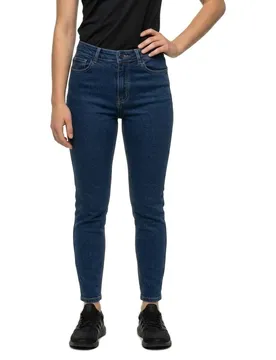 Jeans Taille Haute Moni Ankle Fit Az365db Dark Blue Denim 30