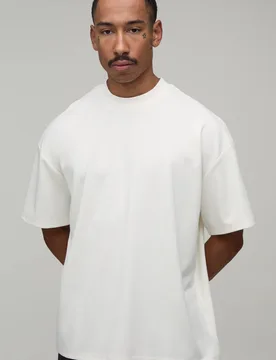 Men's 2 Pack Oversized Heavyweight Crew Neck T-Shirts Size X-Small Multi XS - boohooMAN - FashionsVida