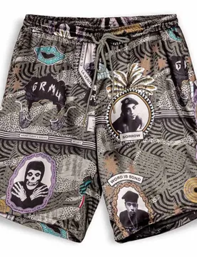 Short Supastar Satin Green XL Homme