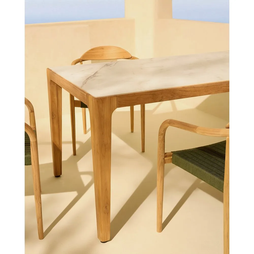Mesa de jardín de madera de teca Comporta - El Corte Inglés - FashionsVida