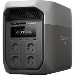 Estación de energía portátil DELTA 3 Max de 2048 Wh con salida de 2400W y carga ultra rápida de alta eficiencia