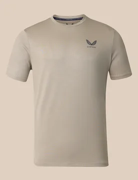 Men's Adapt Short Sleeve All-over Print T-shirt - Taupe Taupe 2XL male - Castore - FashionsVida