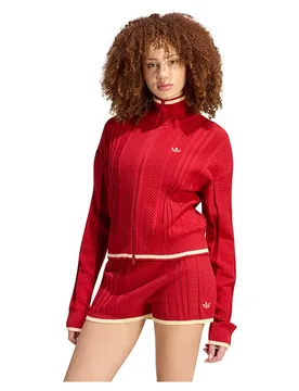 Sweat-shirt à Zip Cable Knit Firebird Team Victory Red XS - Adidas Originals - FashionsVida