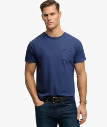 Superdry Herren Classic T-shirt mit Lockerer Passform Blue - Größe: L