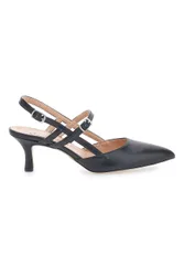 Décolleté Slingback Nere a Punta con Cinturini 1175 36