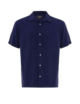 Antioch Camisa 'Collar' navy