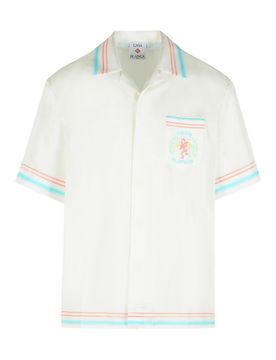 Casablanca Camicia di seta bianca