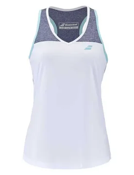 Play Sleeveless T-shirt White / Blue Heather XL - Babolat - FashionsVida