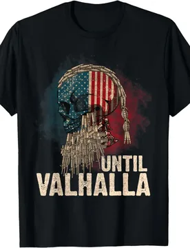 Until Valhalla Viking US Flag Nordic Gift T-Shirt Celtic Runes Norse Myths 100% cotton print Graphic clothes All size tops - Aliexpress - FashionsVida