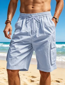 Men's Cargo Five Points Shorts Mid Waist Loose Breathable Multi Pocket Casual Sports Beach Short Pants Summer Outdoor Streetwear - Aliexpress - FashionsVida
