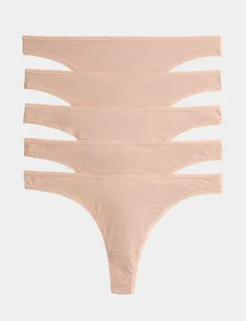 Pk Pure Cotton Thongs Rose Quartz female - M&S - FashionsVida