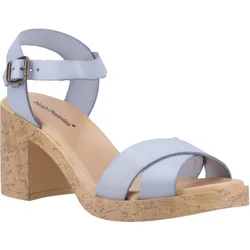 Georgia Cork Leather Womens Blue Sandals - Size Uk 7