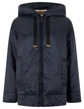 Padded Hooded Zip Jacket in Polyester and Polyamide