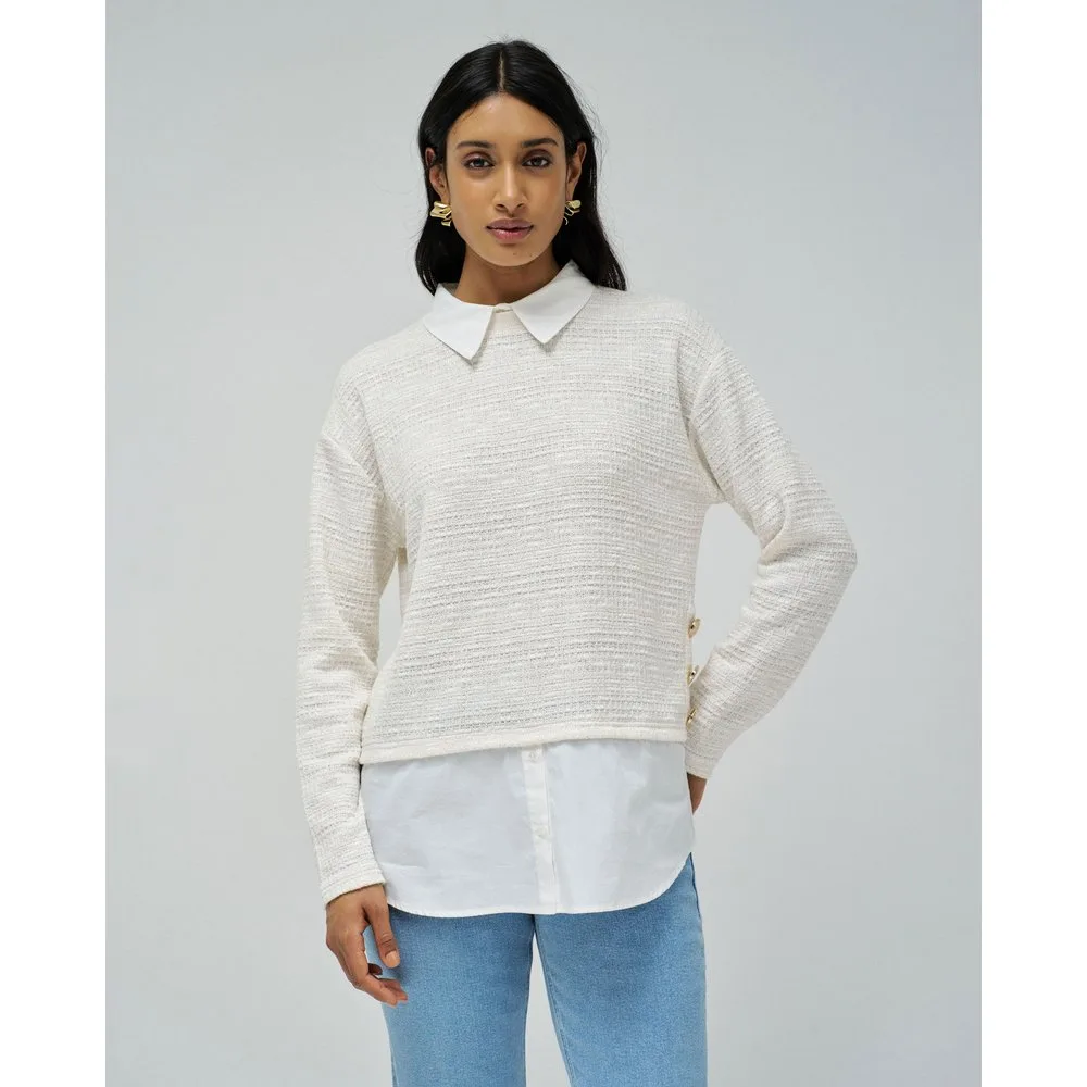 Jersey de mujer combinado con camisa - Salsa Jeans - FashionsVida