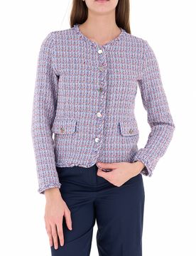 Giacca in tweed AZZURRO 48