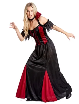 Verführerische Vampirin Damenkostüm schwarz-rot - KARNEVAL-MEGASTORE - FashionsVida