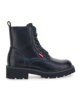 Anfibi neri con suola alta e zip laterale VBIL0020S 36