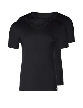 T-Shirt 2er Pkg. black schwarz XXL herren - Skiny - FashionsVida