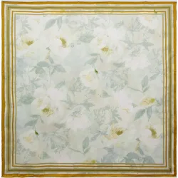 Pañuelo de mujer de seda estampado flores