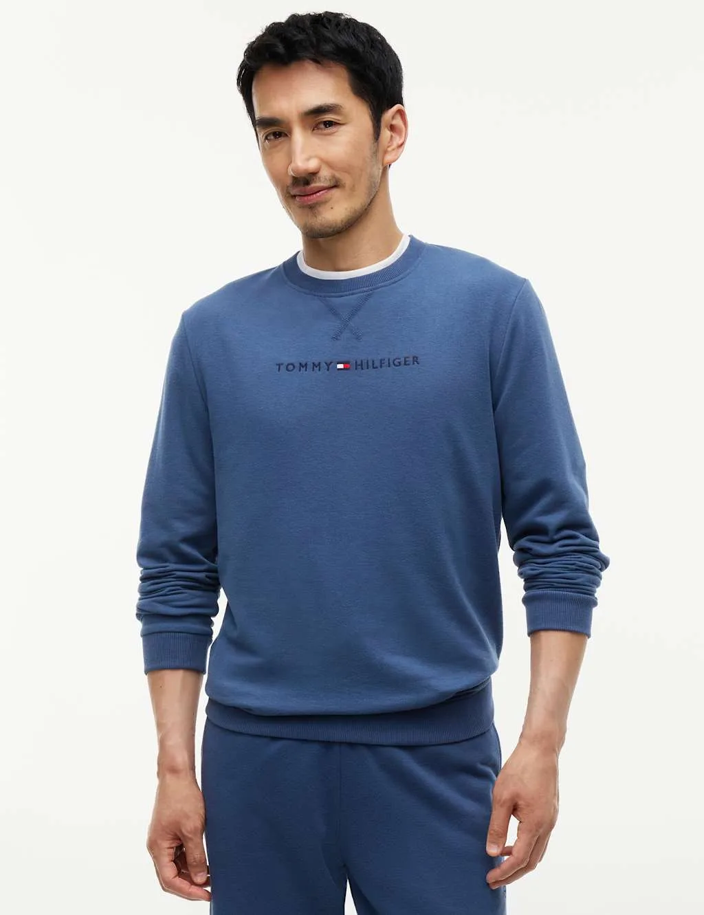 Original Cotton Blend Sweatshirt Blue male - Tommy hilfiger - FashionsVida