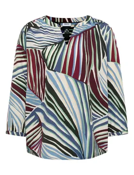 XL AOP Seersucker Blouse female