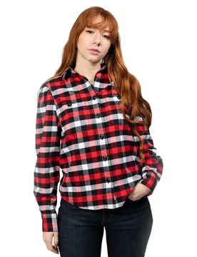 Chemise à Manches Longues Classic Buffalo Red / Black S
